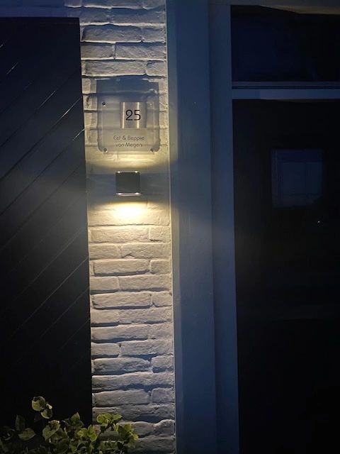 Solar LED wandlamp up downlight Emme recht - Voordeelset van 2 stuks