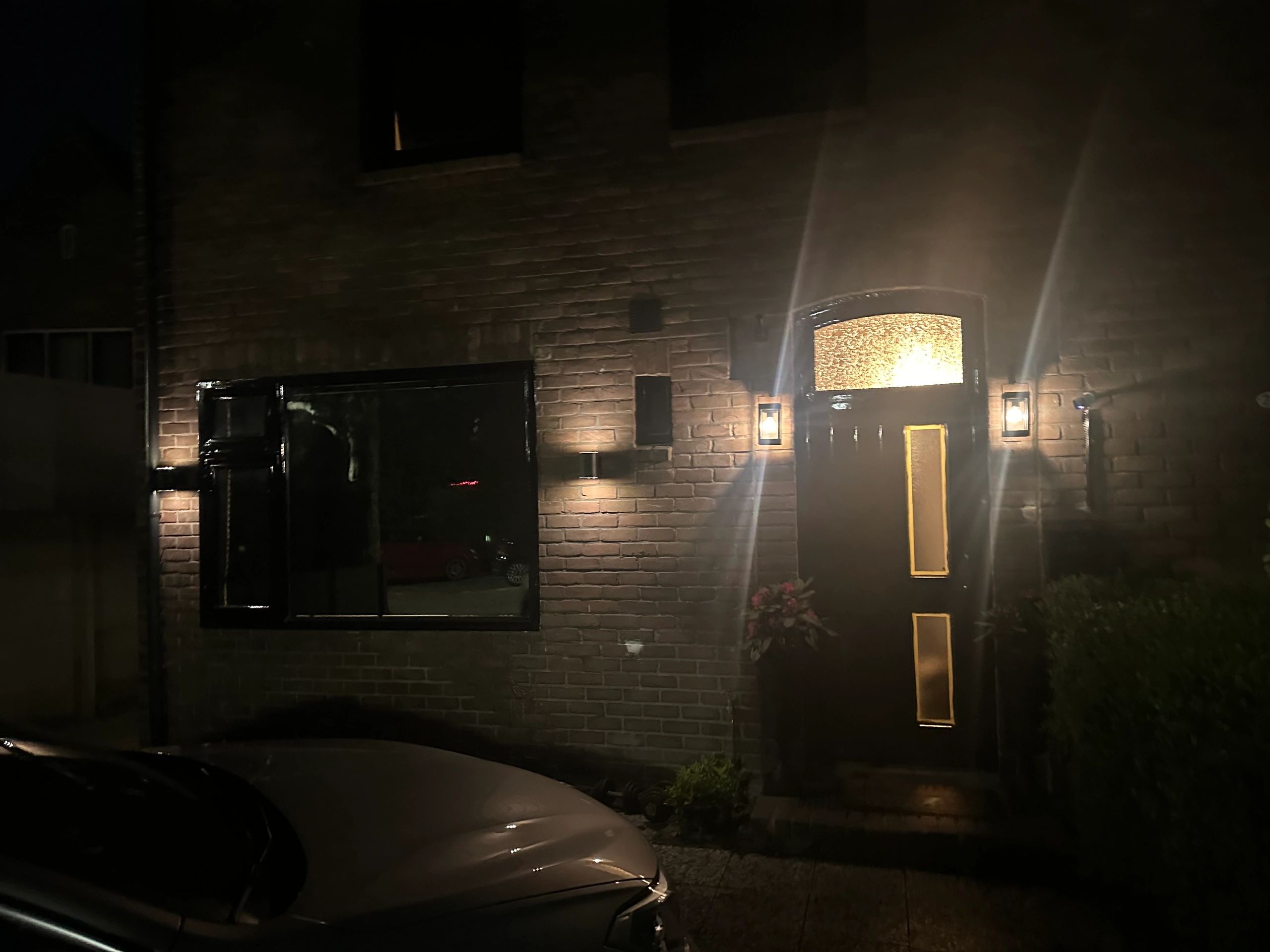 Solar wandlamp up downlight Sverre | Rond ontwerp | Warm wit licht | Optie met bewegingssensor