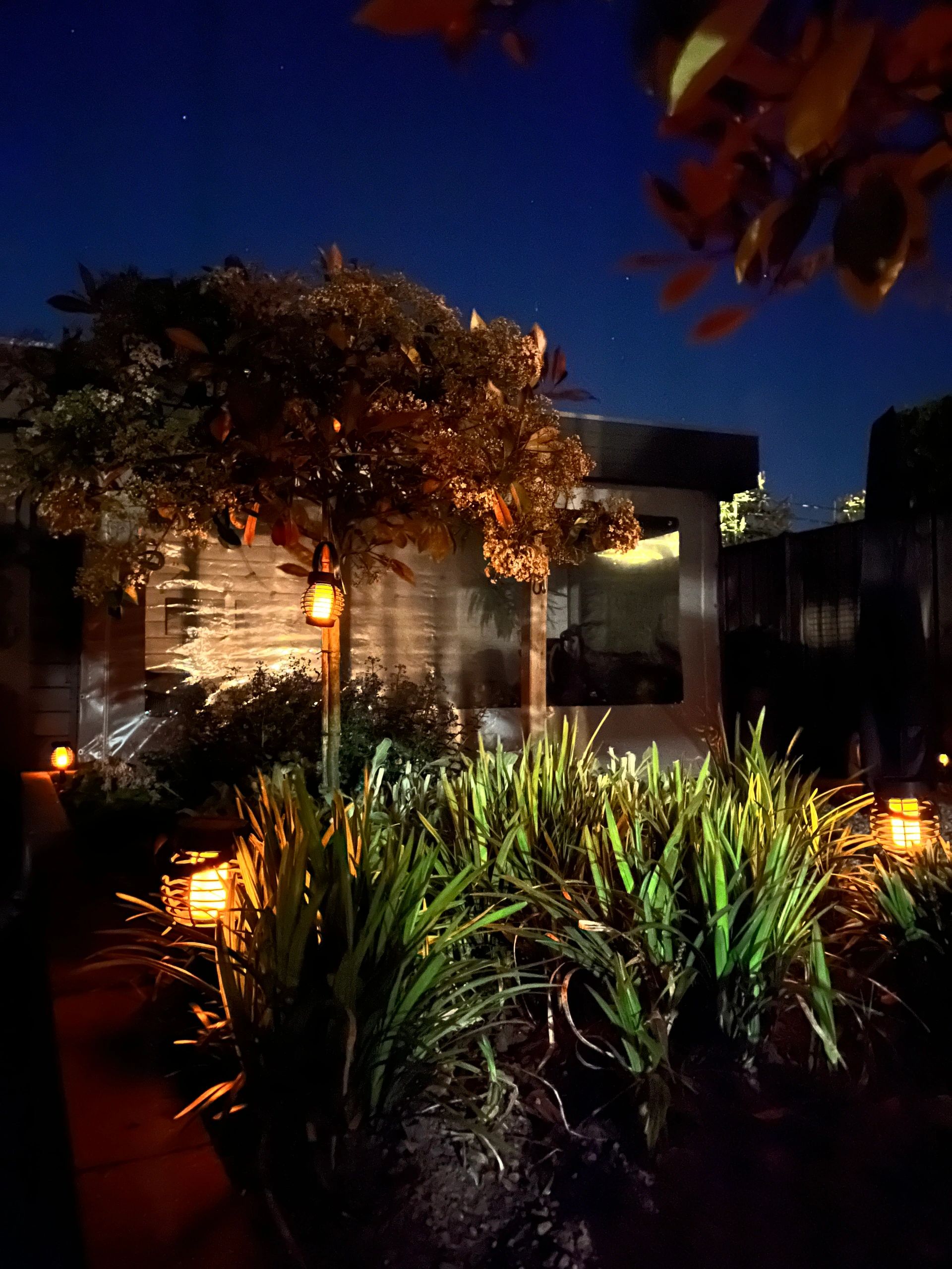 Solarlamp Palermo met warm wit licht - Tafellamp, priklamp en hanglamp in 1 - Set van 4