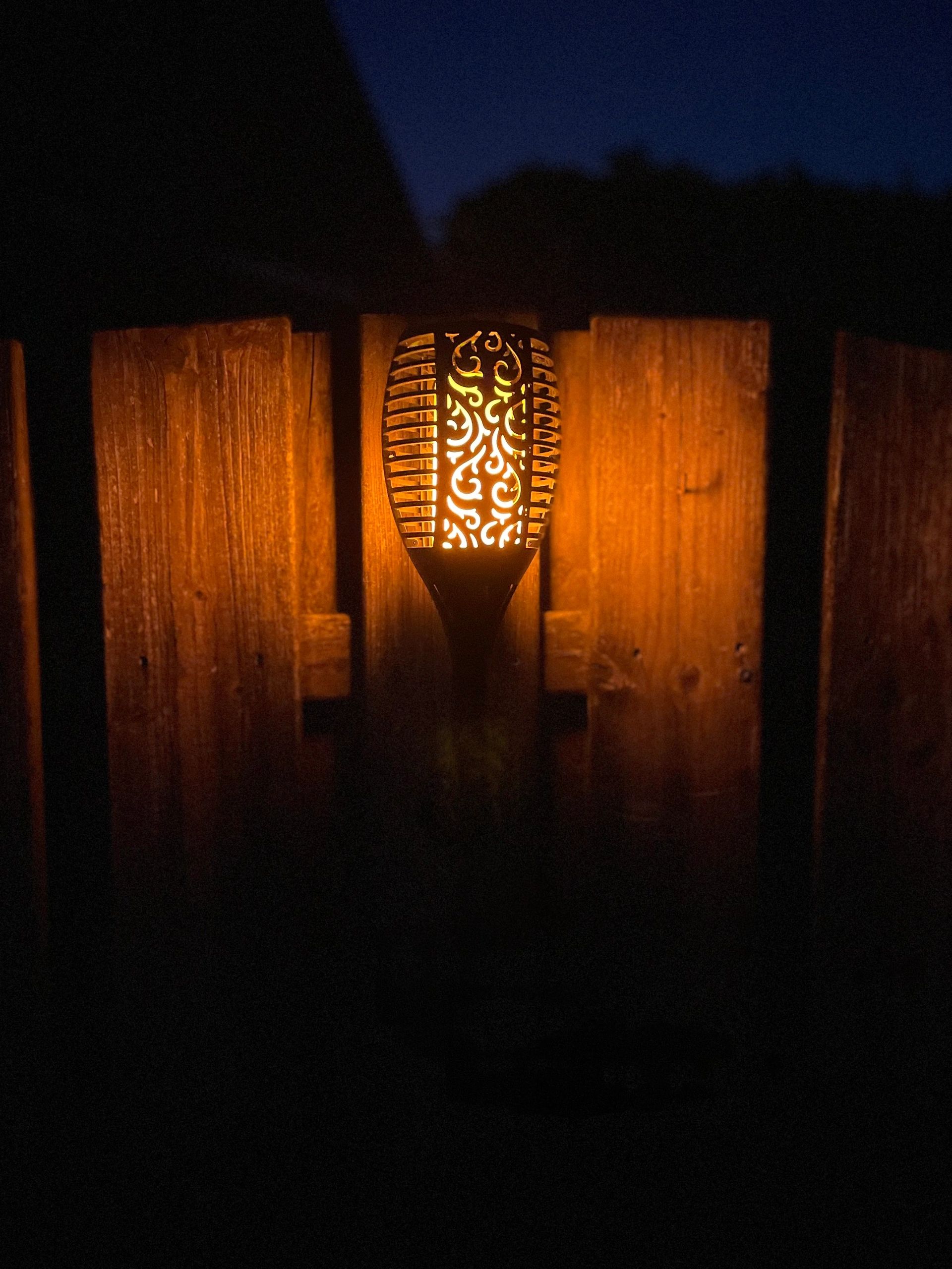 Solarlamp Fakkel voordeelset 3 zwart met schemersensor