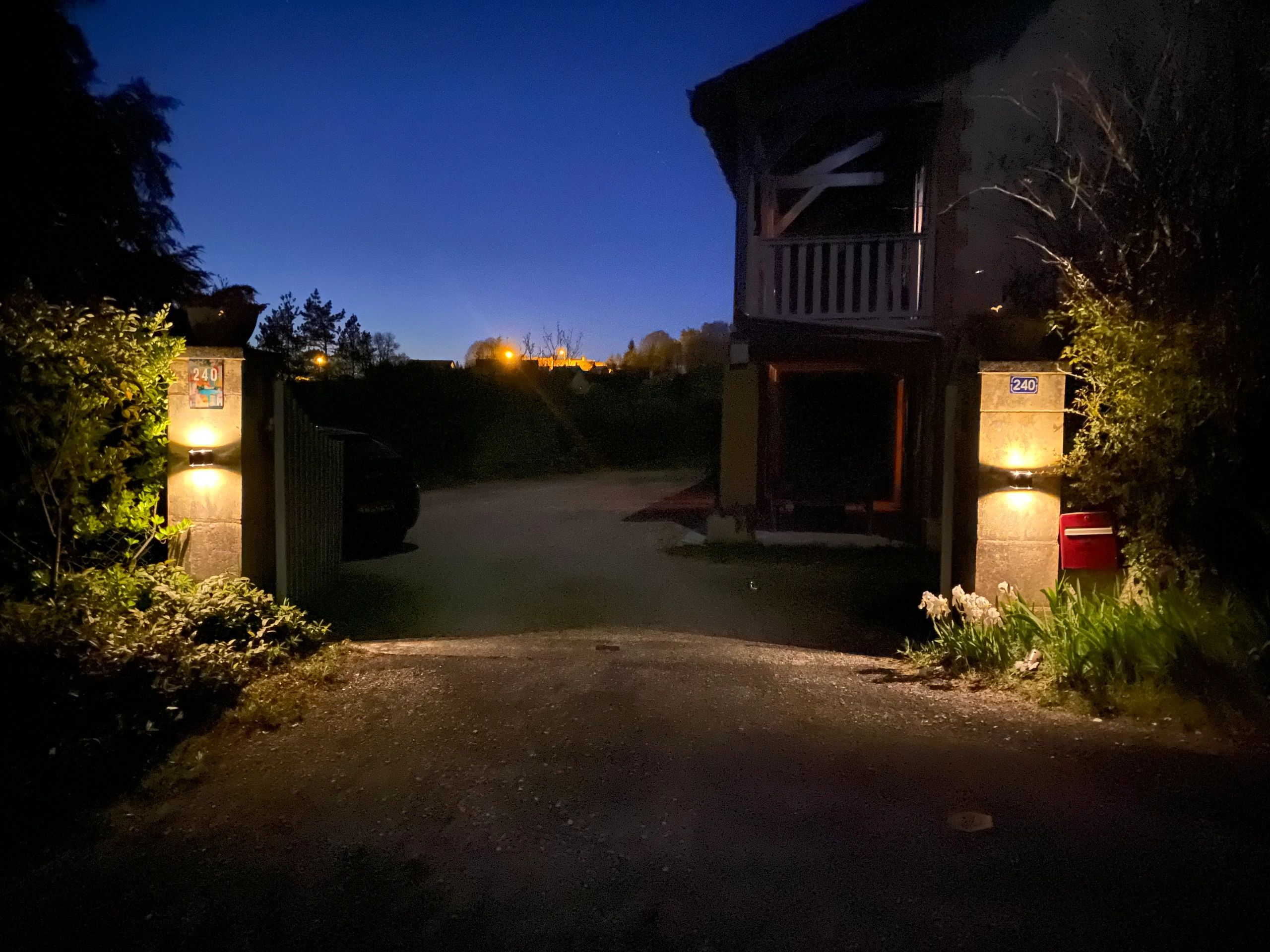 Solar LED wandlamp up downlight Emme recht - Voordeelset van 2 stuks