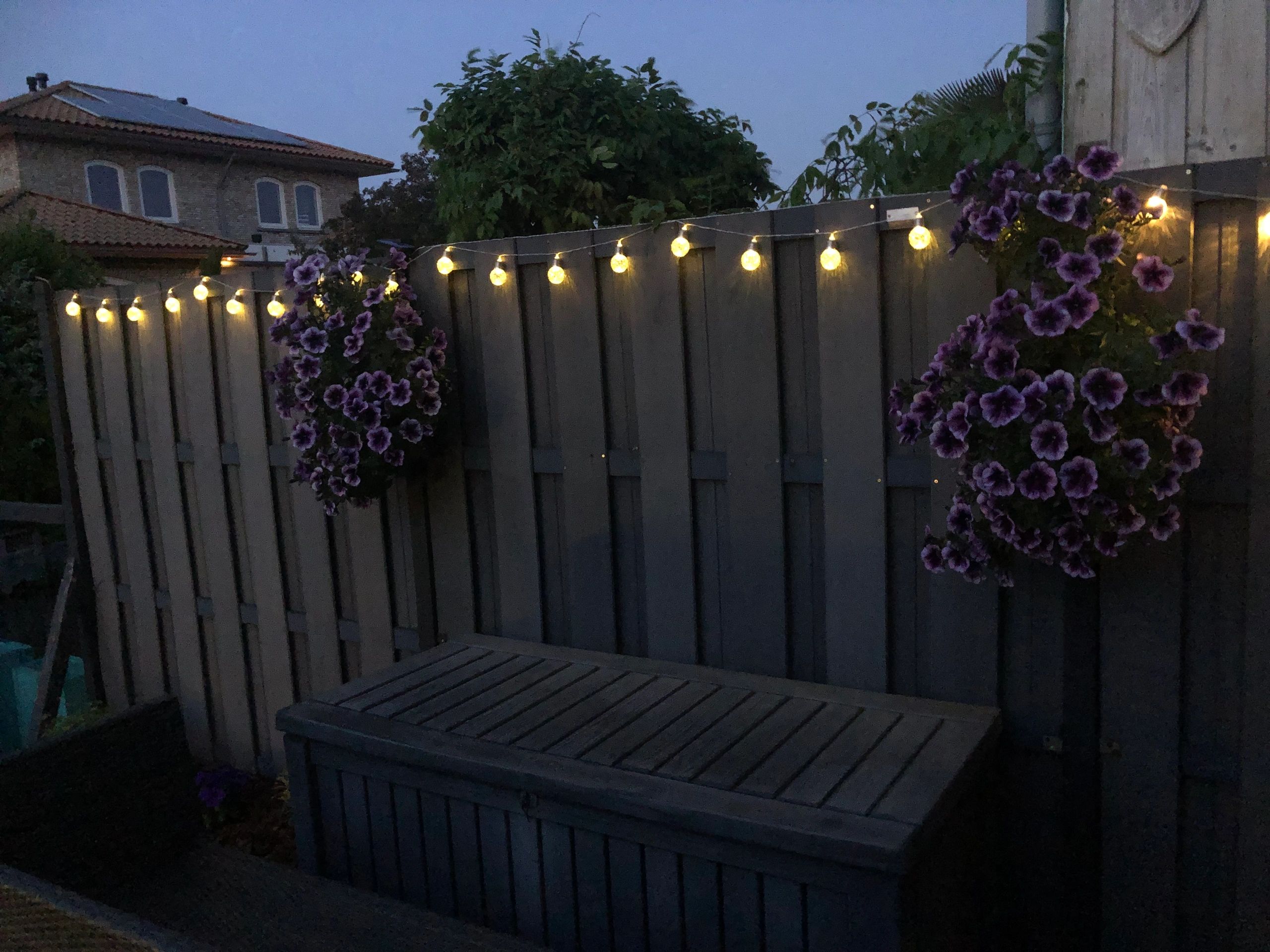 Solar lichtslinger Diamond met 20 warm witte led lampen