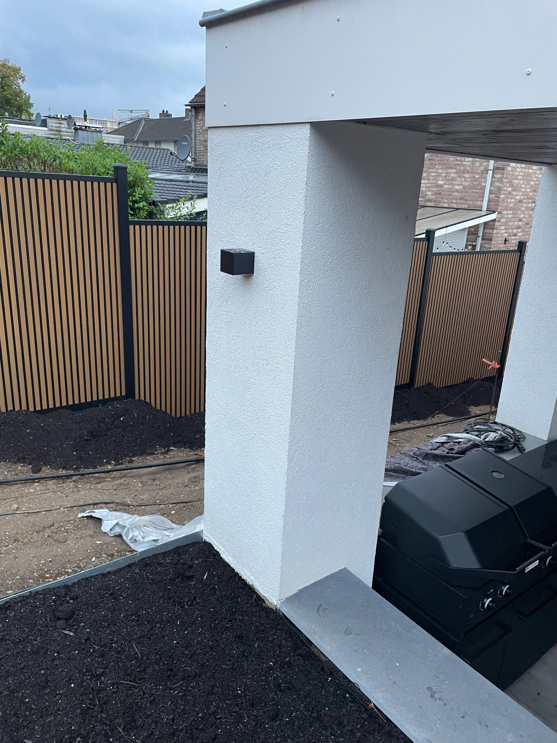 Solar LED wandlamp up downlight Emme | Warm wit licht | Rechte afwerking