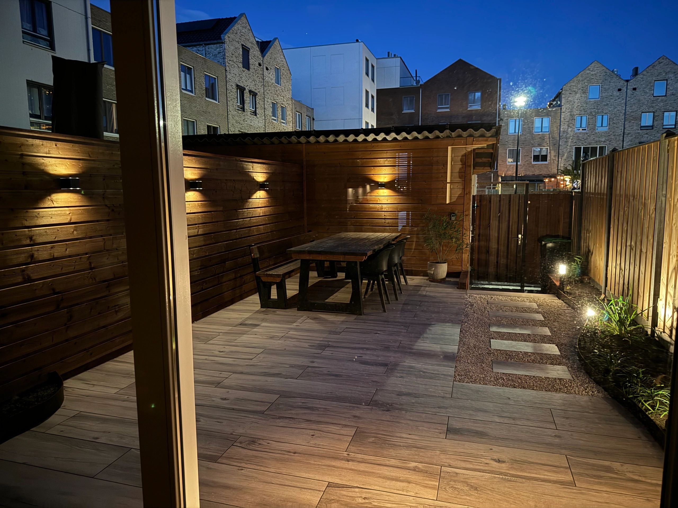 Solar LED wandlamp up downlight Emme recht - Voordeelset van 2 stuks