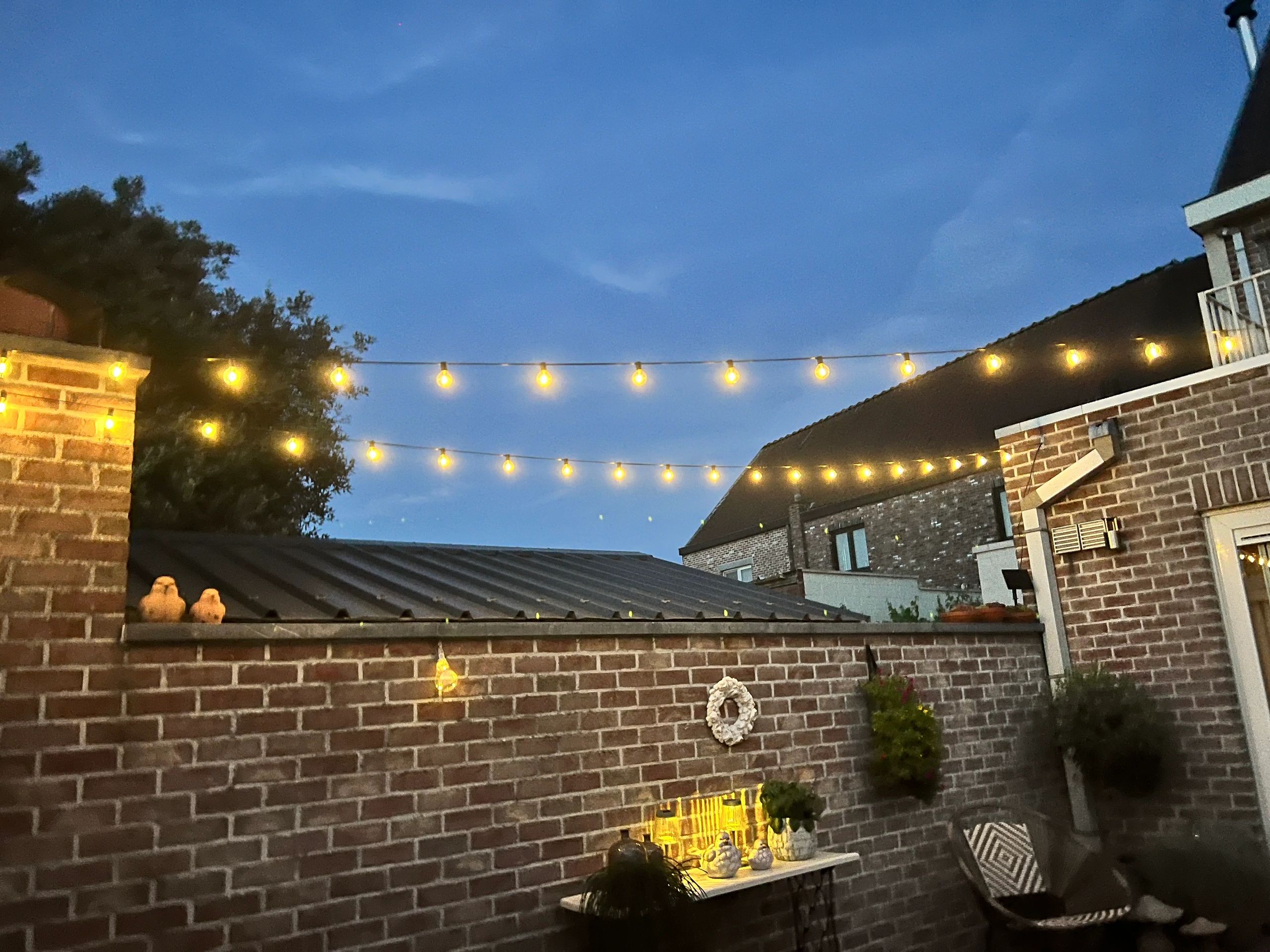Solar lichtslinger Chain | Met 10 warm witte led filament lampen