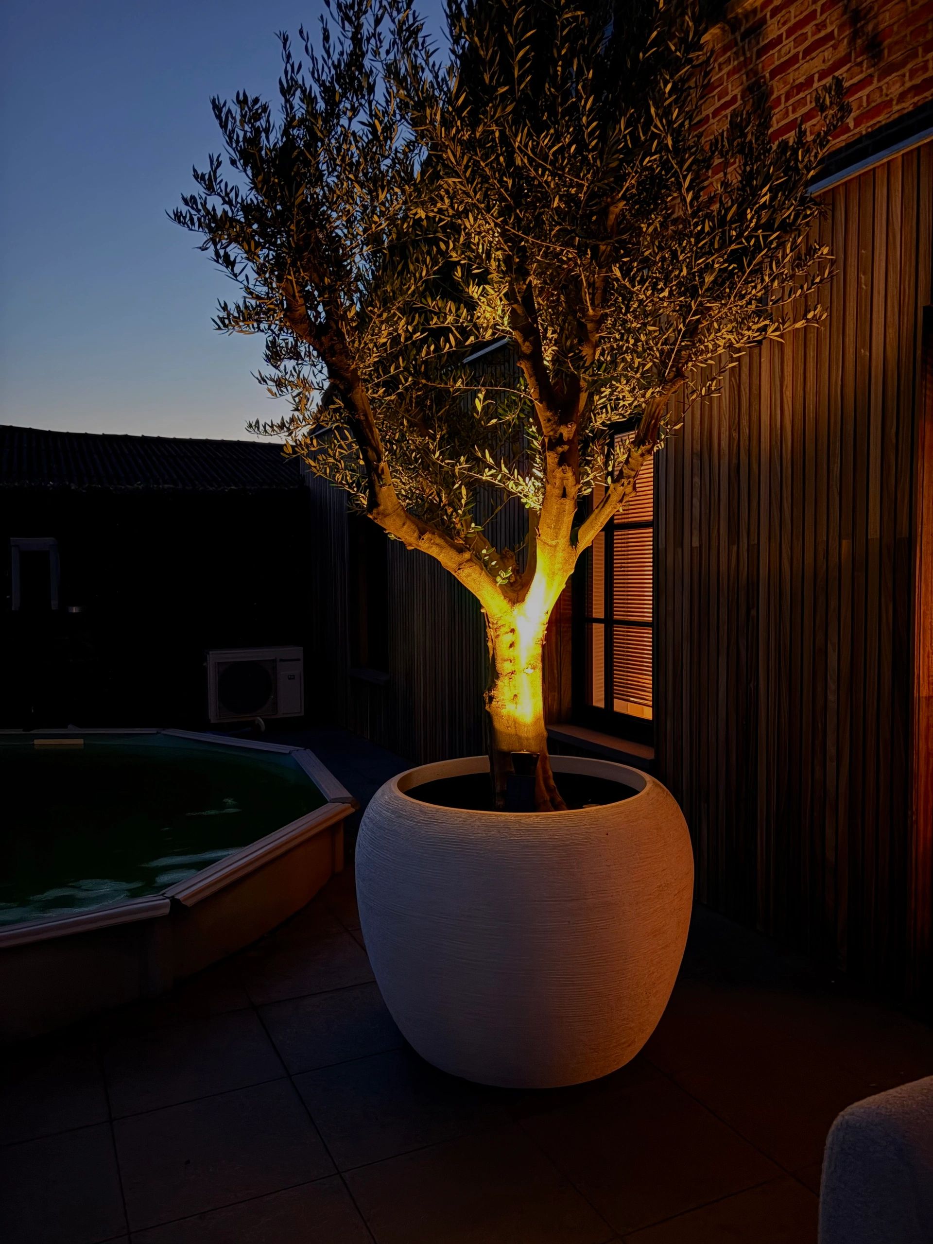 Solar spot Highlight voor wandmontage of grondspies warm wit voordeelset 3