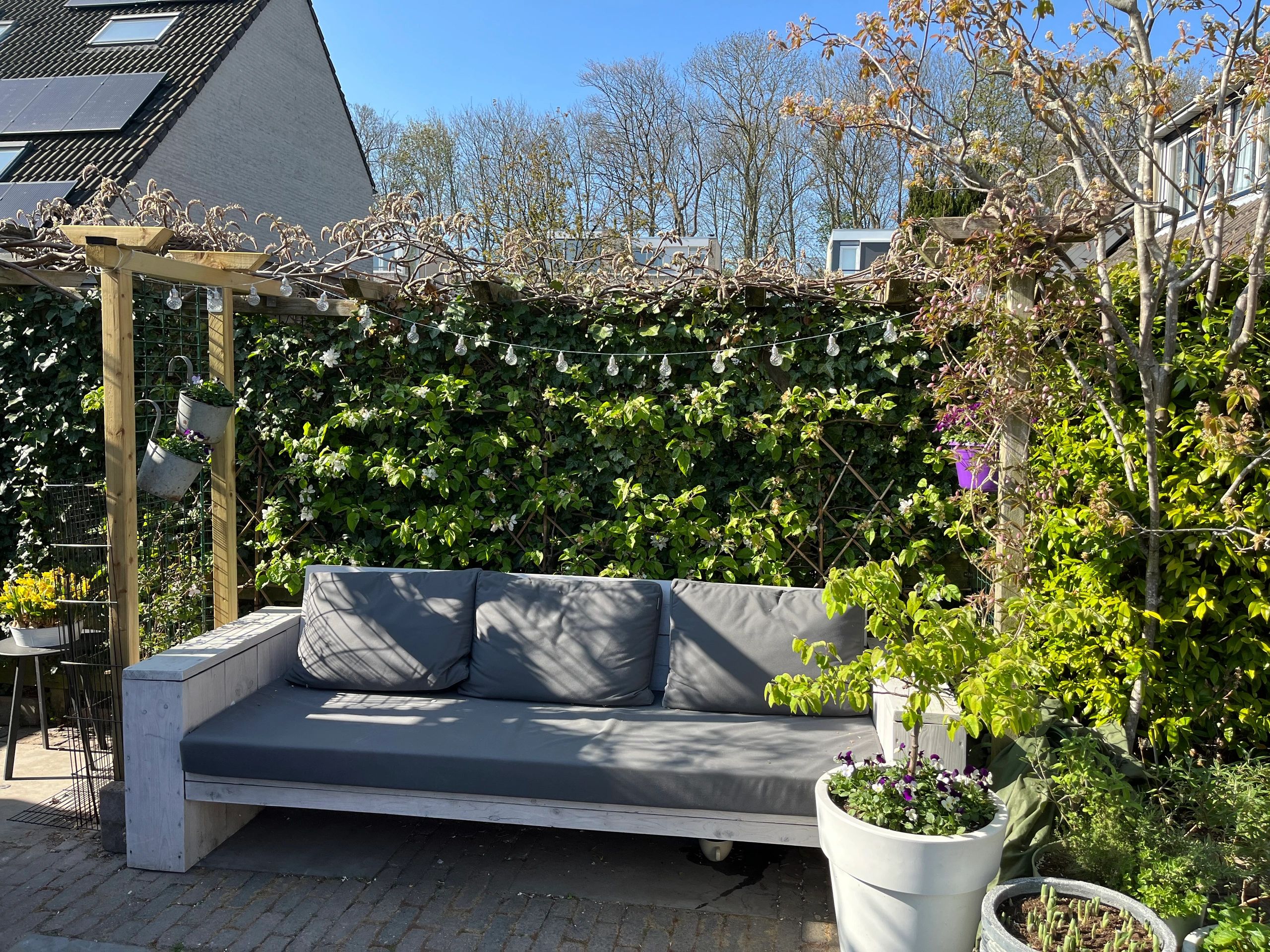 Solar lichtslinger Diamond met 20 warm witte led lampen