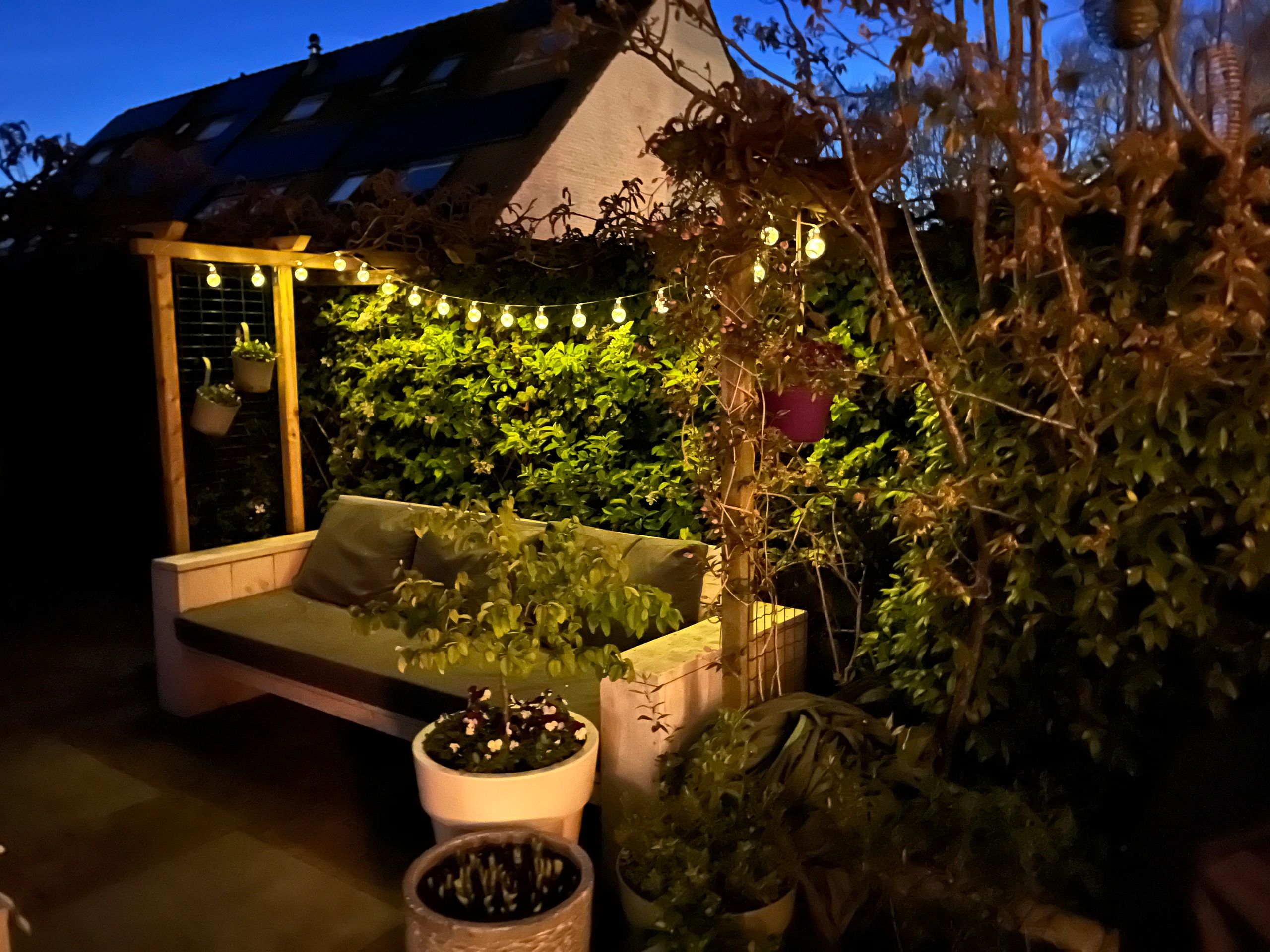 Solar lichtslinger Diamond met 20 warm witte led lampen