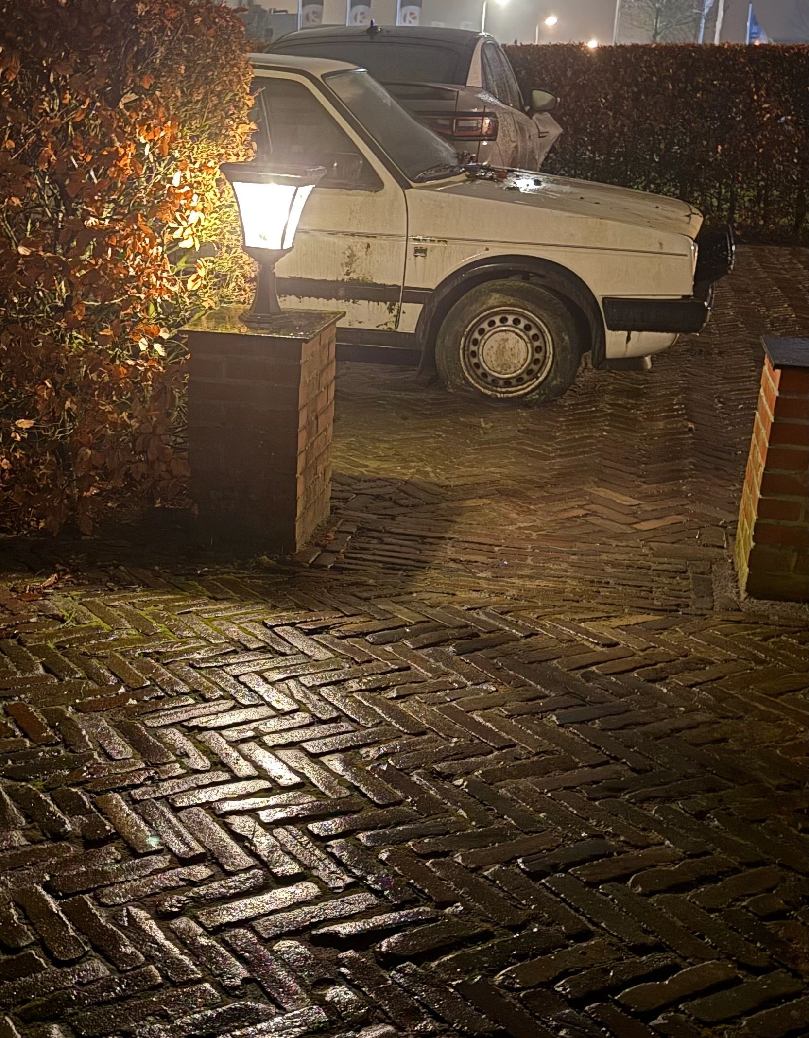 Solar buitenlamp London sokkel zwart met ledlamp