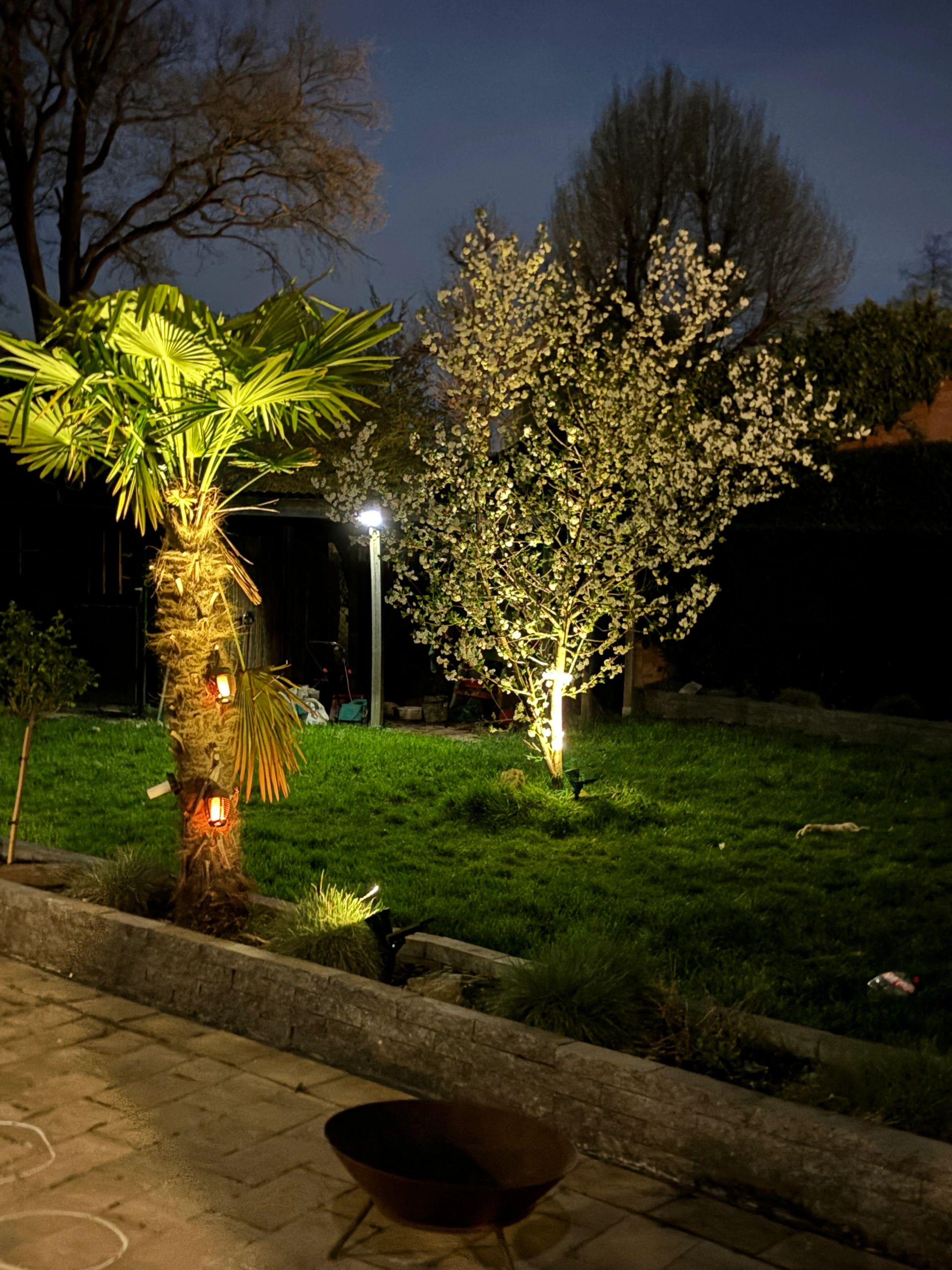 Solar spot Accent voordeelset met grondspies RVS warm wit