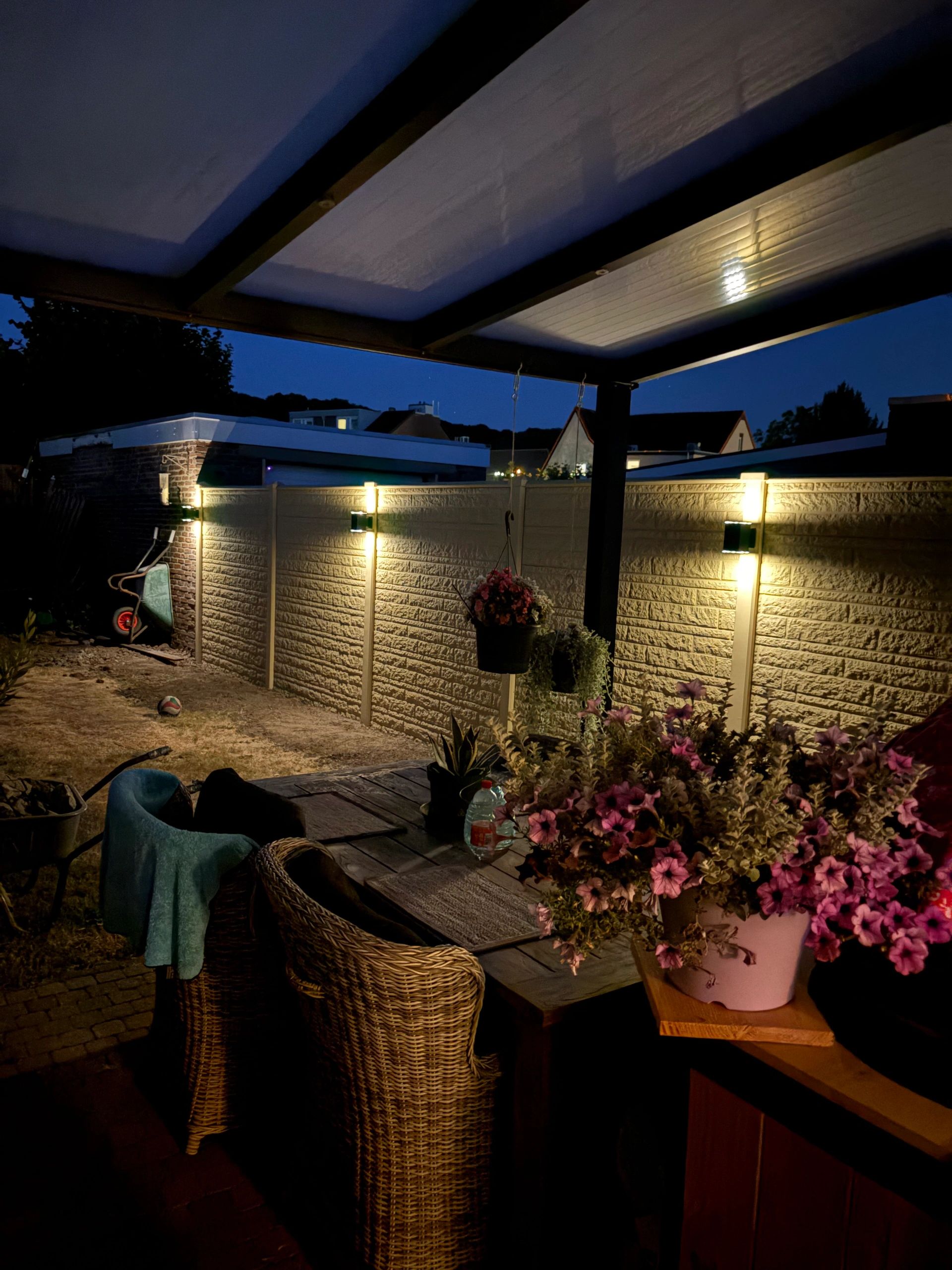 Solar LED wandlamp up downlight Sverre recht - Voordeelset van 2 stuks