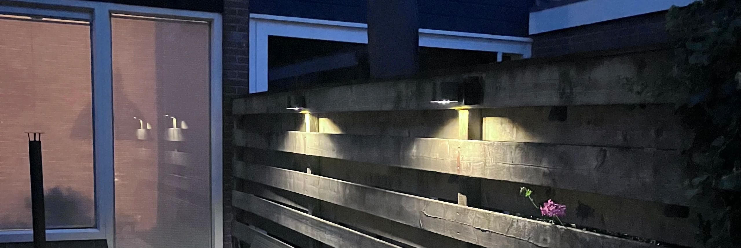 Solar LED wandlamp op zonne energie Sven rond - Voordeelset van 2 stuks