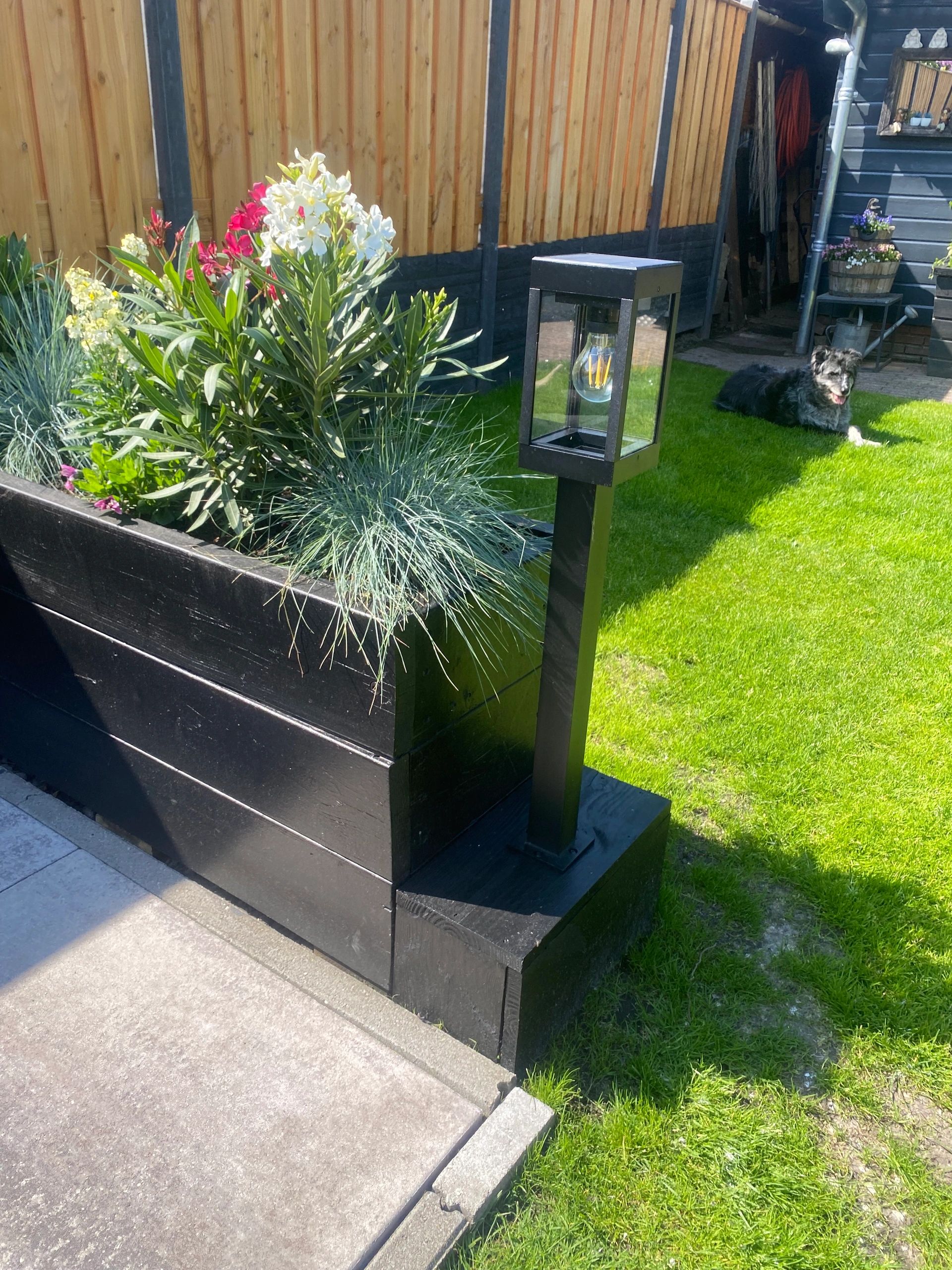 Solar staande lamp Cube op zonne-energie - Warm wit filament