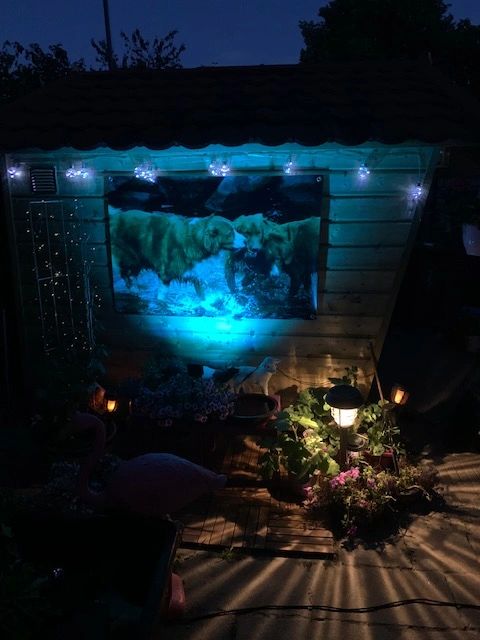 Solar RGBW multicolor breedstraler Rainbow met afstandsbediening