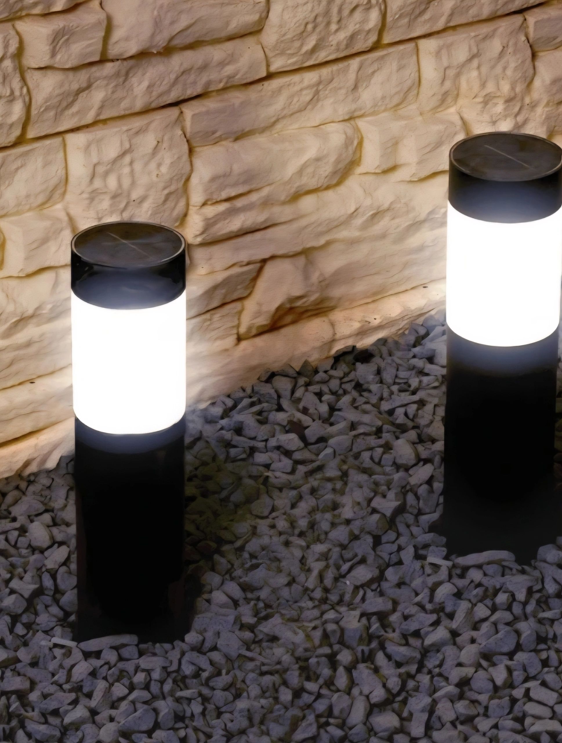 Solar priklamp Lucifer zwart padverlichting op zonne-energie (2 stuks)