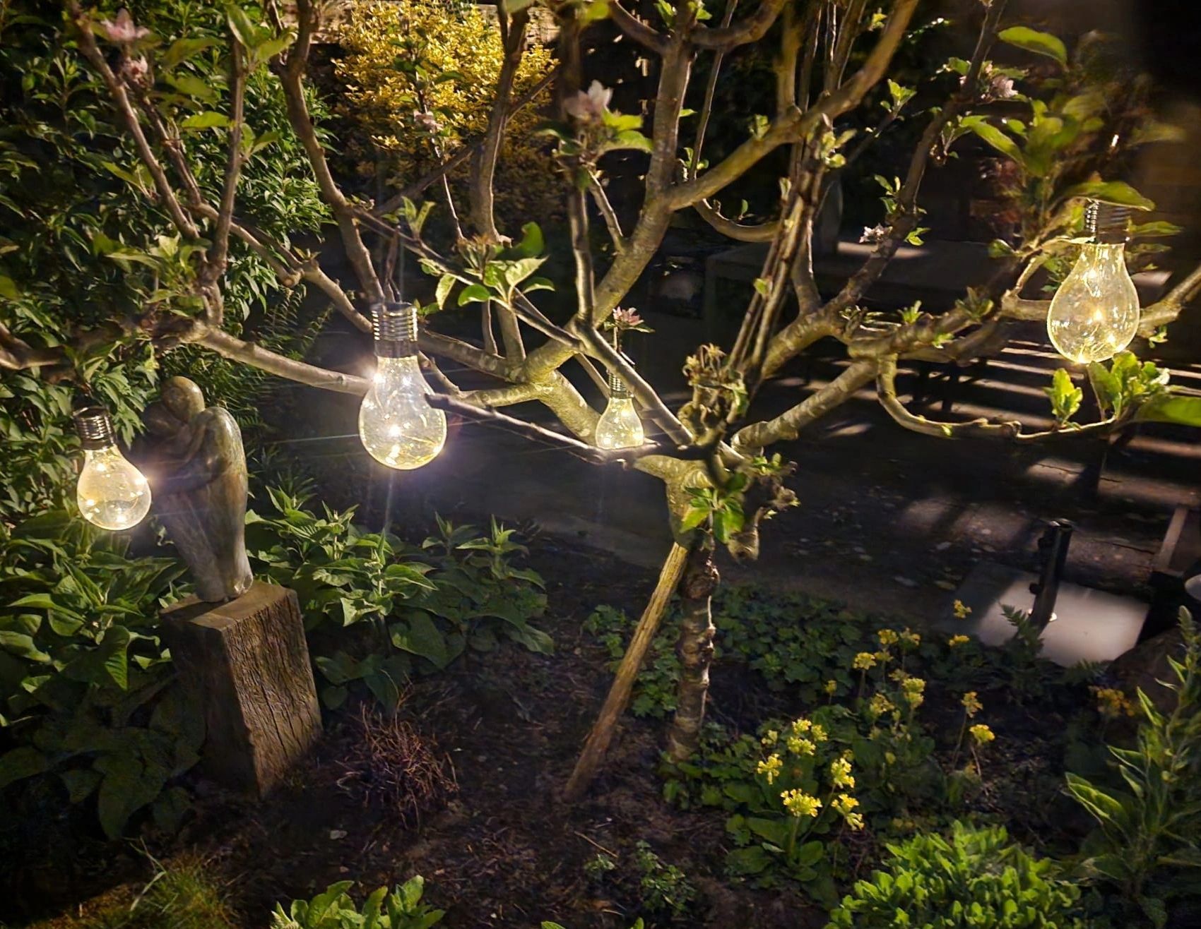 Solar LED lamp Eddy gloeilamp deco - set van 8 - op zonne energie